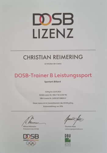 DOSB B-Trainerlizenz